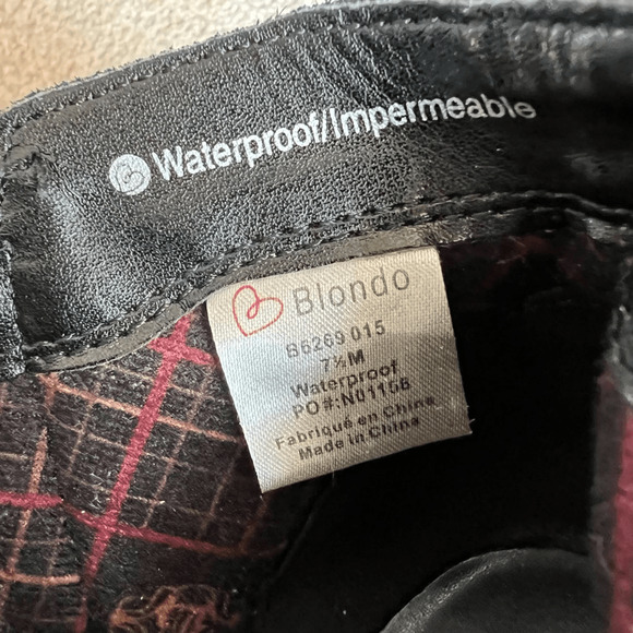 Blondo “Liam”waterproof black ankle boots Size 7.5 - Picture 8 of 10